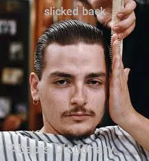 slicked back